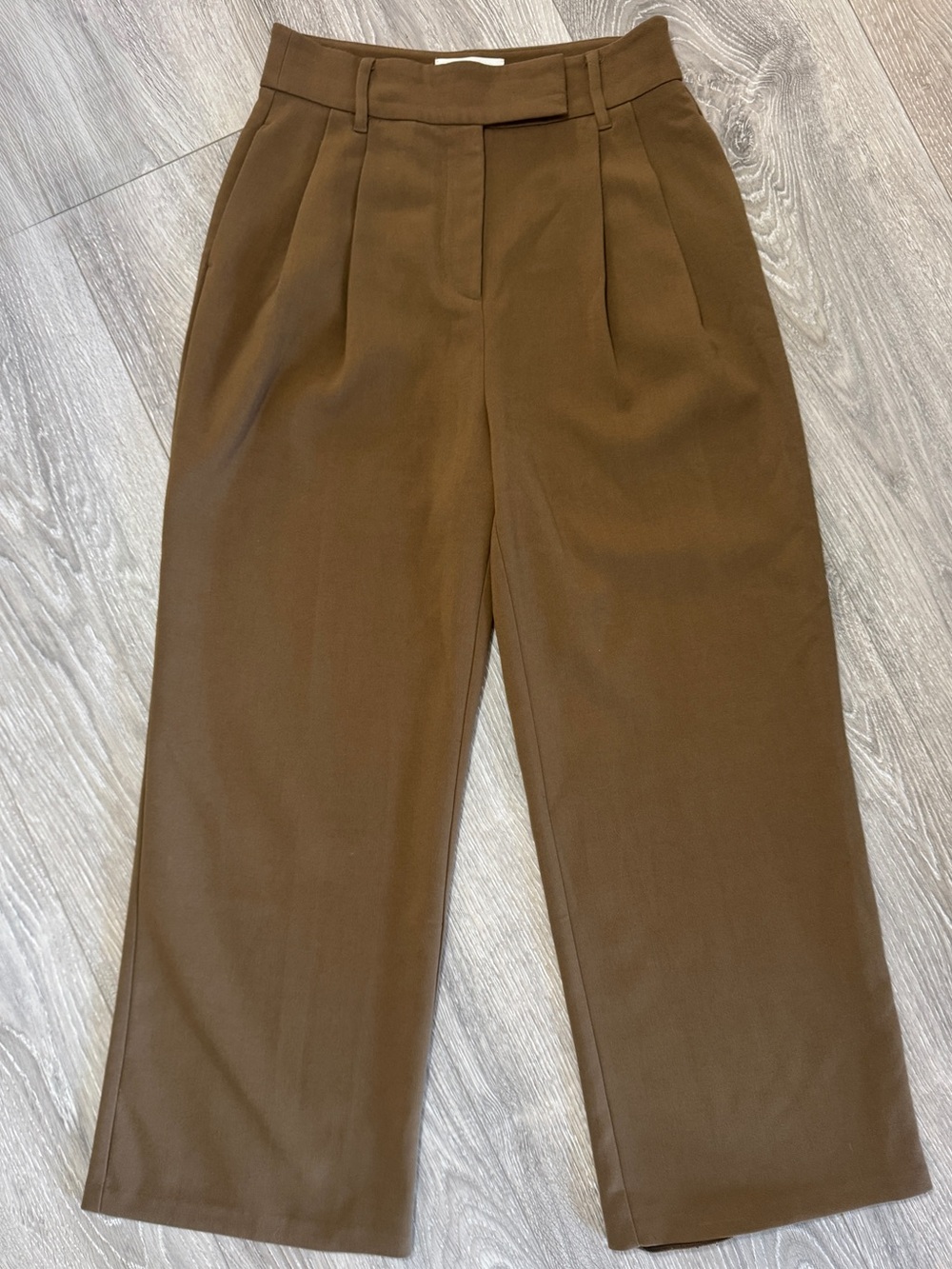 Oak + Fort Coffee Liqueur High-Rise Straight-Leg Trousers Pants office Size 6 - Picture 2 of 16